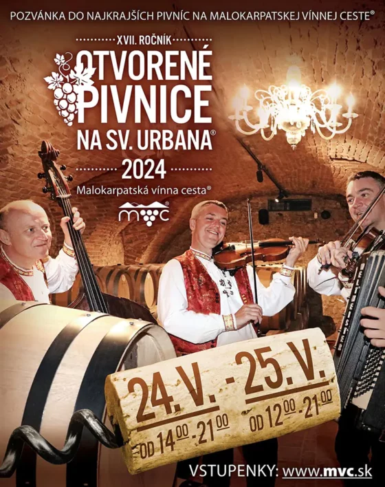 Otvorené pivnice na sv. Urbana® 2024