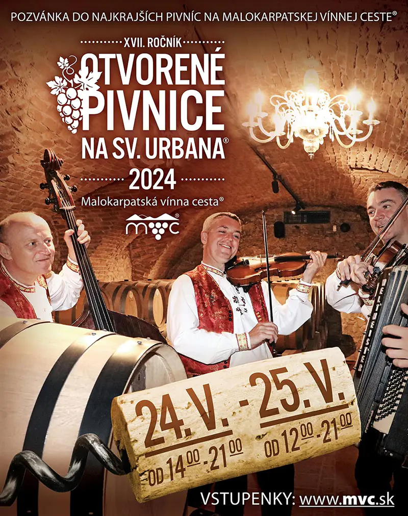Otvorené pivnice na sv. Urbana® 2024