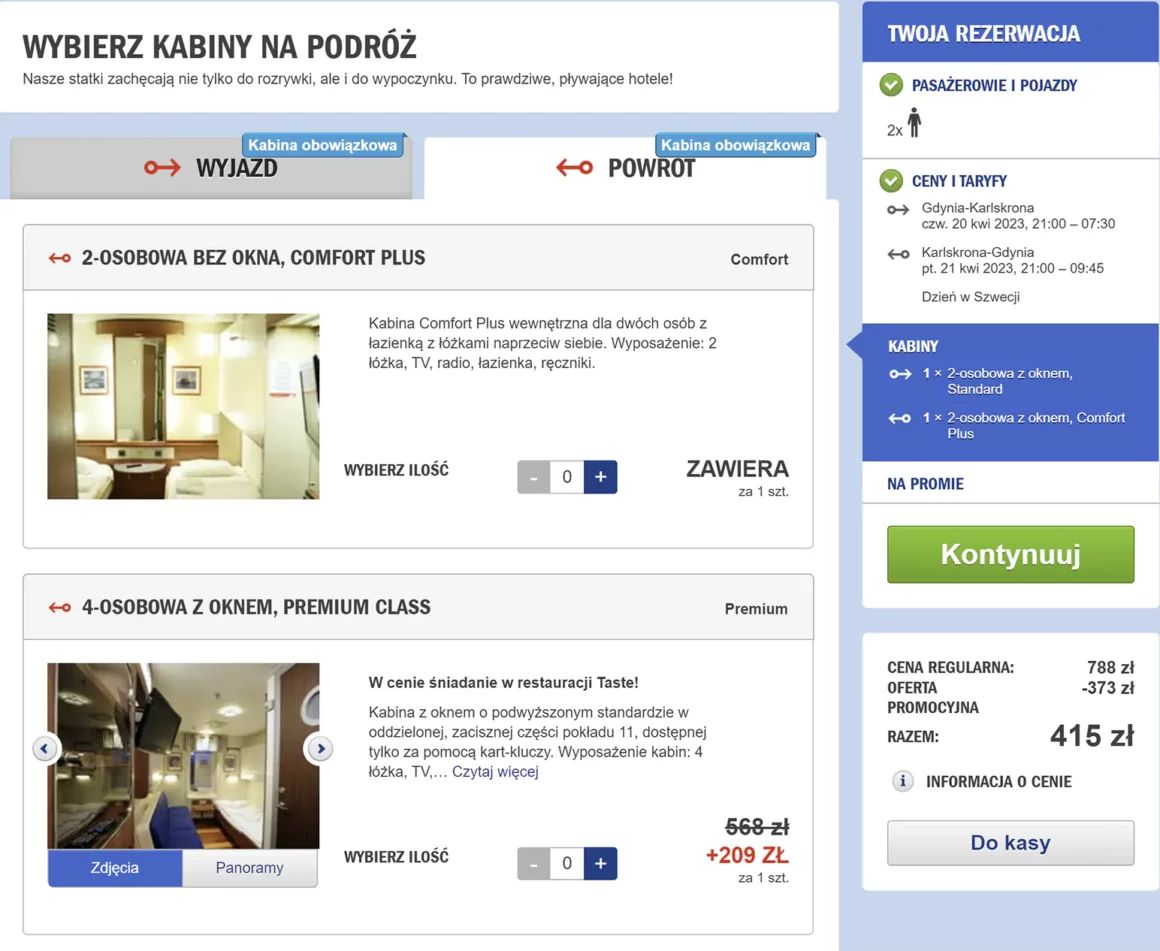 Rejs do Szwecji - rezerwacja na stronie Stena Line